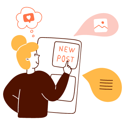 A teacher sharing a new school update from a tablet